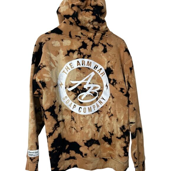 The Arm Bar Soap Company Hoodie Logo Unique Tie Dye Hoodie Men's Sz L - Picture 2 of 13